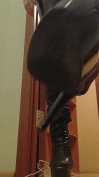Adoración de botas de cuero