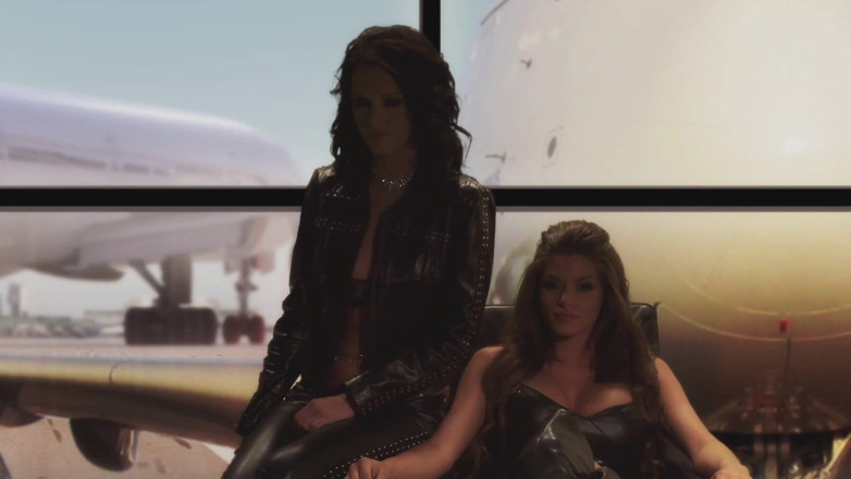 LesbianFantasies: Hostesses masturbate on aeroplane seats