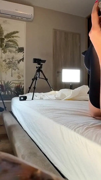 Hottest Brunette Ever Makes a Big Cock Guy Crazy with Her Slow Edging Handjob to Get All Precum and Huge Load in a Glass