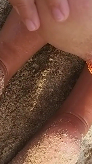 Thumbnail of Hot Hairy MILF Pees on Guy at the Beach and Gets Her Asshole Pissed
