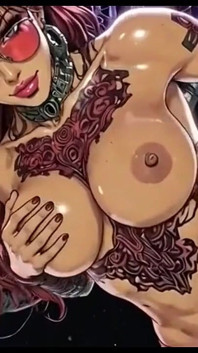 245 Cyberpunk ruda do sexy talk and pose, Ai Animation