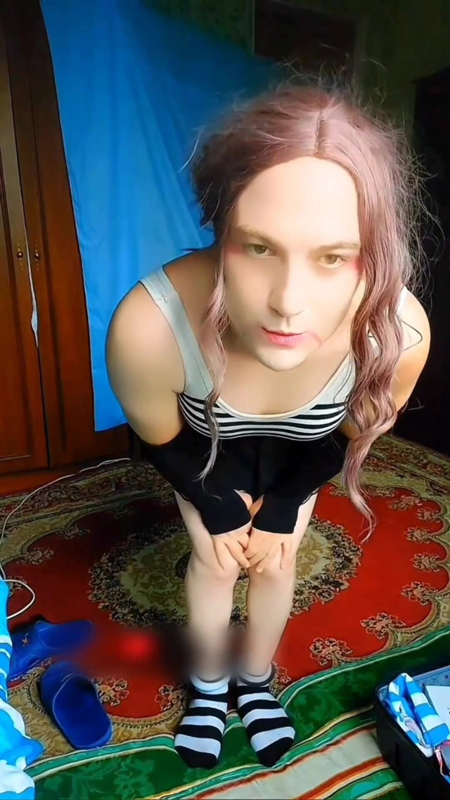 Big Butt Sexy Underpants Sissy Crossdresser White Slut Lady Boy Gay (Kitty_Cross)