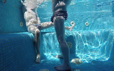 AmateurMates: Horny Stepdad and Stepson Finally Alone in the Home Jacuzzi