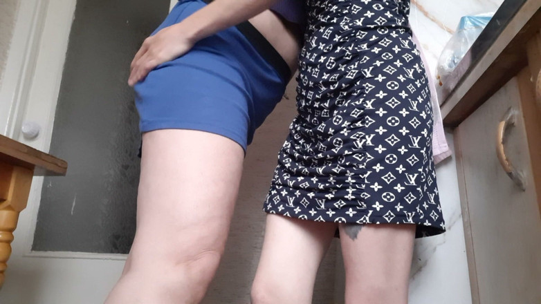 Lesbian-illusion: I Daringly and Heatedly Rub My Pussy Against Her Leg...