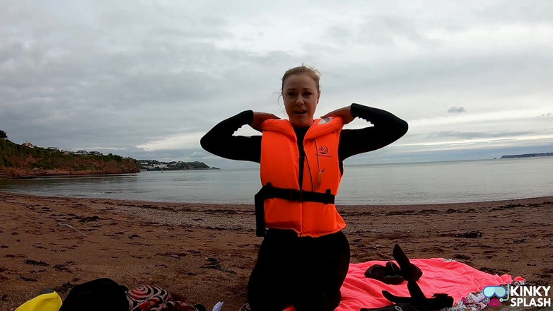 UKCuteGirl: Strapped Tight &amp; Floating Free - Sexy Wetsuit Life Jacket Test