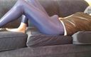 Spandexxx Orlando: Spandex Boy Masturbating in Shiny Blue Leggings