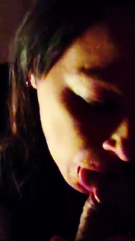 Smoking blowjob in the dark