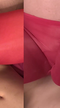 Riding a Bid Dick & Squirting Through Nylon Suit Underwear Cum in Lingerie
