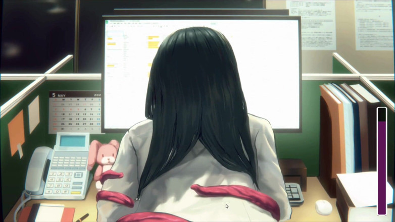 NSFWOtaku: Hentai-spel - deze kantoormedewerker blijft haar kont naar me draaien