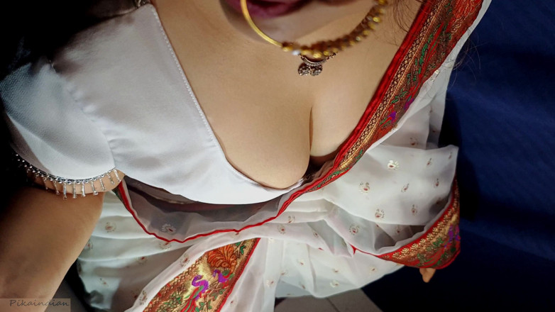 Pikaindian: Gospodină desi sexy incitantă Sari Blause țâțe naturale mari seduc, futând și...