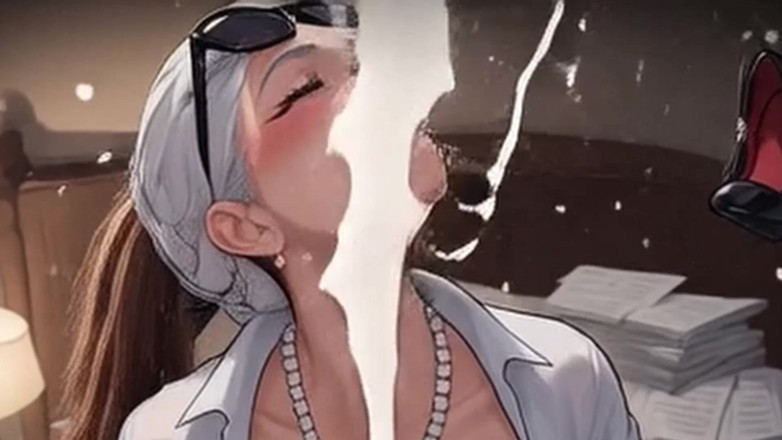 Aiwaifuloops: Punct de vedere imersiv de aproape, Waifu - Câinele complet întins pe...