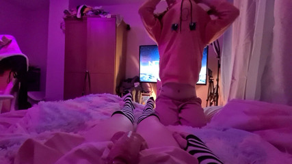 PrincessKitti3: Princesskitti3 Giving Complete Deepthroat to Another Trans with Big Balls...