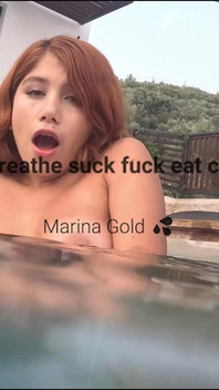 Marina Gold Learning How to Breathe Suck Fuck Eat Cum Underwater