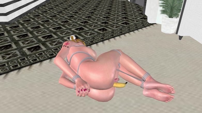 RenderLust: Niewola bananowa w biurze: Dziewczyna z kreskówek 3D związana i lizana...