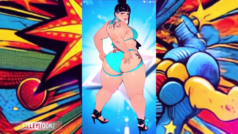 Back Alley Toonz: Seksowna murzynka BBW Gruby duży tyłek Hottie Starlight