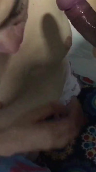 Little Bitch Doing a Nice Blowjob and Bathed in Cum - Amateur Nora MILF - Andy Z 94