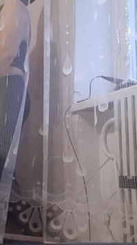 Hot MILF Masturbates Behind the Curtain at Work