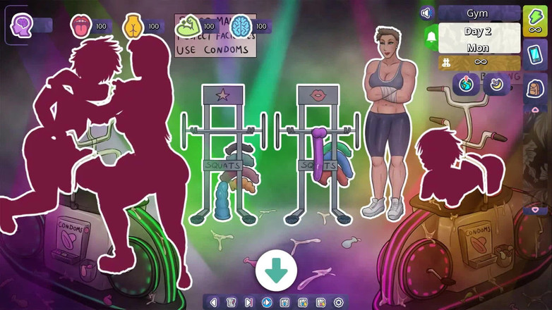 Futavision: Futadomworld: Homem cercado por grandes futas musculosas na academia - Episódio 4