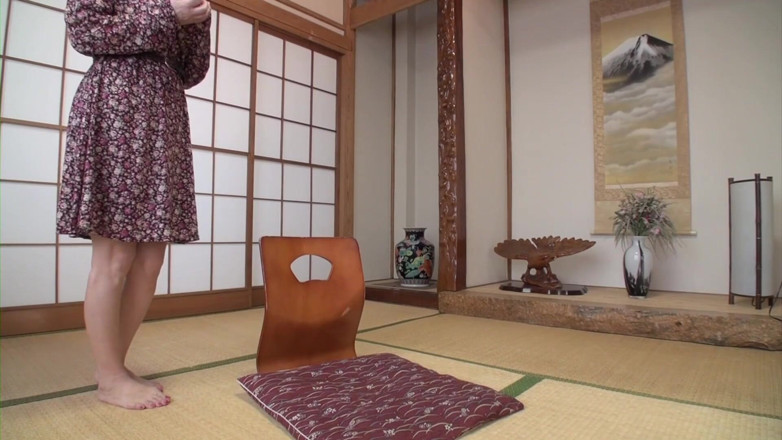 Japan Lust: Busty Japanese granny strips and rides cock
