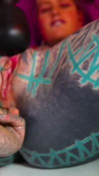 Solo Tattoo Girl Anal Masturbation - Self Assfuck