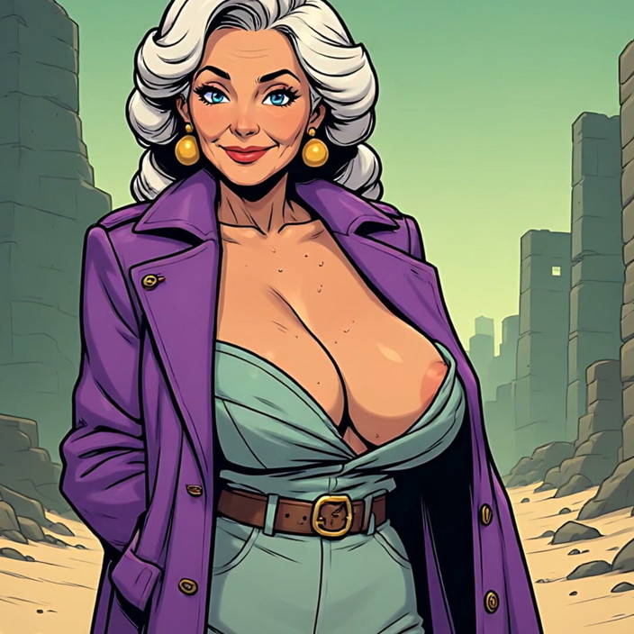 AI Porn: Granny and Mature Cleavage and Tits Art