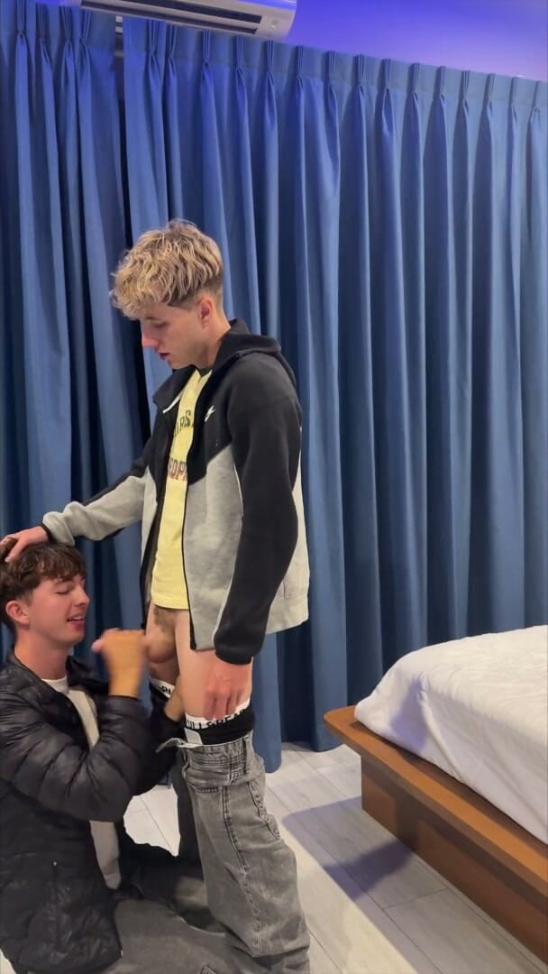 jakeandbailey: Blonde Twink Gets His Ass Eaten and Sucked off