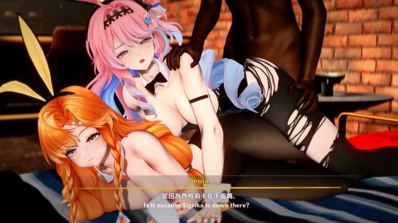 NSFWOtaku: Wuthering Waves - Sigrika and Denia Naughty Club Party Fuck - 3D Hentai...