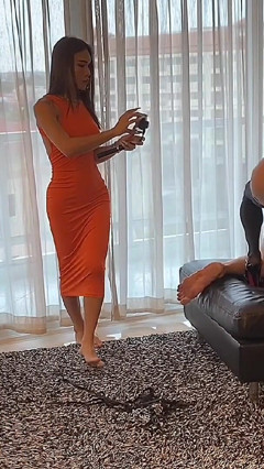 Asian Mistress Amadora Fucks and Dominates Her Big Ass Bottom Slave Raw Deep Anal