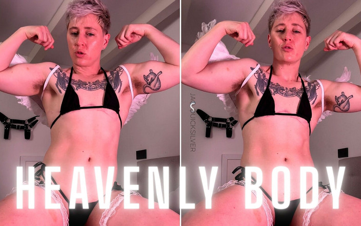 Jaq Quicksilver: Heavenly body - ftm angel lagi asik ngentot dildo ukuran XL...