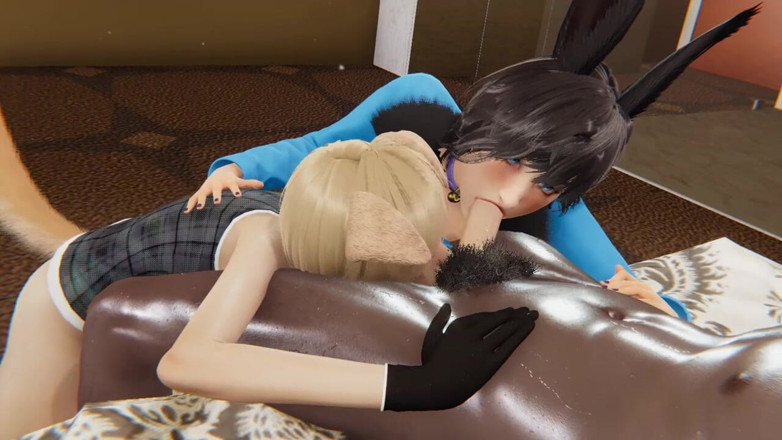 Yaoitube: 2 Sexy Boys Bunny Boy and Dog Boy Sharing a...
