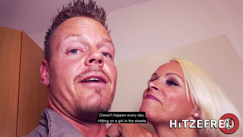 Hitzefrei: Blonde German MILF hooked up on street and fucked by...