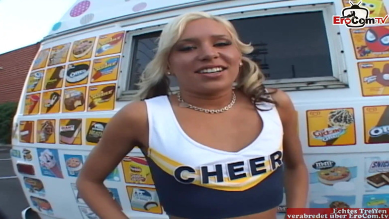 EroCom: Petite blonde cheerleader teen pick up for sex in a...