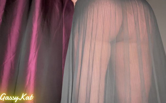 GassyKat: Prdění v průhledných černých šatech
