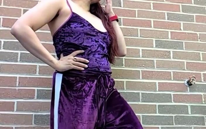 JasmineJade: Morning Smoke in My Purple Velour Outfit