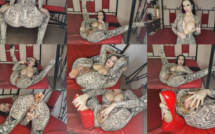 Princess18_: 穿着惊人靴子的荡妇勾引你，操所有的洞，潮吹