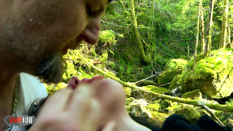 MMM100: Sexual slave rough assfucking in the woods