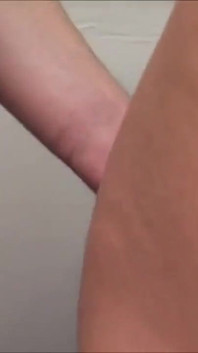 Zippers down and gives him an amateur pump in the kitchen