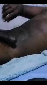 Horny Black Male Huge Cumshot While Watching Porn