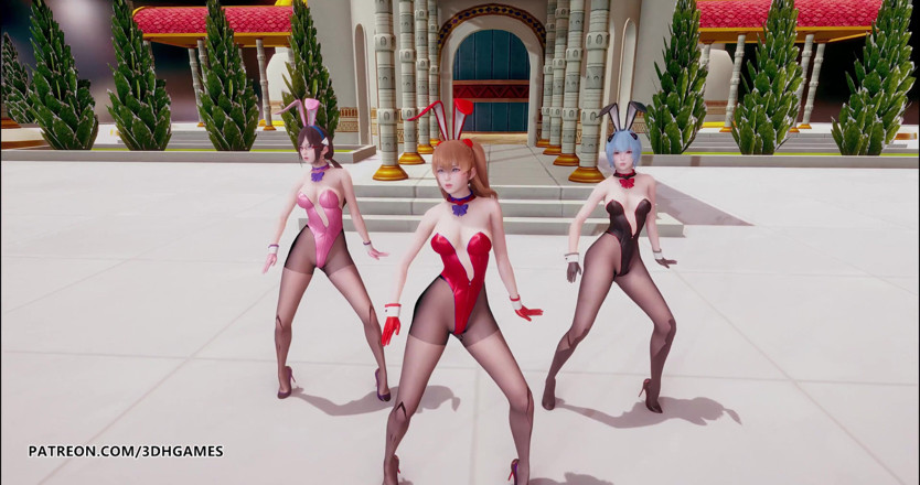 3D-Hentai Games: ソミ - バースデーストリップダンス エヴァンゲリオン 綾波レイ 飛鳥ラングレー 蒼龍 マリ・イラストリアス・マキナ
