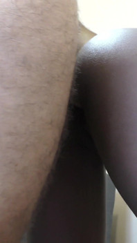 Ébano apretado coño espetado con bwc, final de chorreo de leche