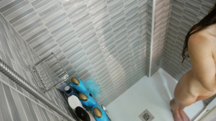 Mila Lewis: Shaving in a hot steamy shower (no audio)