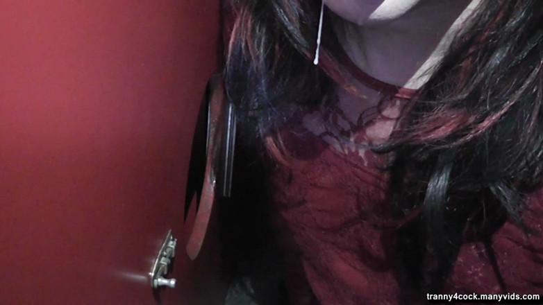 Tranny 4 cock: Swallowing multiple loads at the gloryhole - Part 2