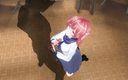 H3DC: 3D Hentai studente trekt pik af aan haar leraar