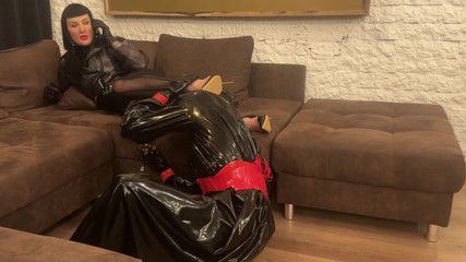 Rubber pervs: Ava 恋物癖艺术和脚，尼龙和橡胶