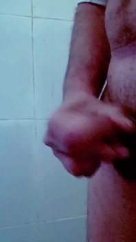 Max Roy Handjob in Bathroom