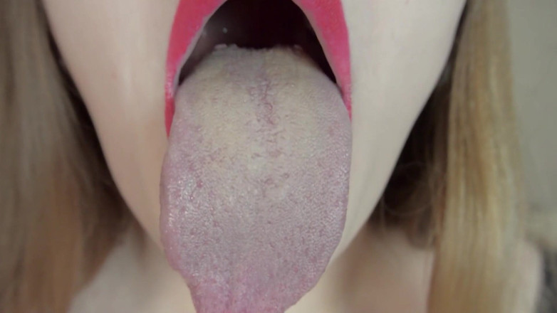 BustyVic: Close-up mouth, lips, tongue fetish