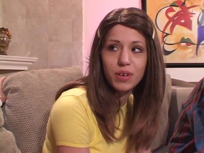 Vintage X: Nasty teen loves double penetration!