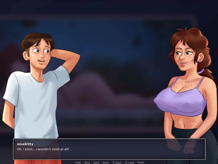 Miss Kitty 2K: Kisah musim panas - pelajaran seni- bagian 155