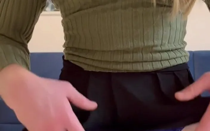 Fembaby: Blonde Crossdresser Teen Riding Dick