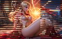 AI Girls: 32 images nues d’une supergirl elfe avec exhibition